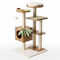 Kratzbaum 60 x 60 x 145 cm Beige/Braun mit Sisalstämmen und Liegeflächen