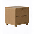 Nachttisch 50 x 40 x 60 cm Holz Braun mit 2 Schubladen geriffeltes Design