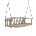 Hängeschaukelbank 120 x 55 x 55 cm Holz Taupe für Garten mit Kettenaufhängung