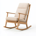 Schaukelstuhl 75 x 65 x 105 cm Holz Beige gepolstert skandinavisch